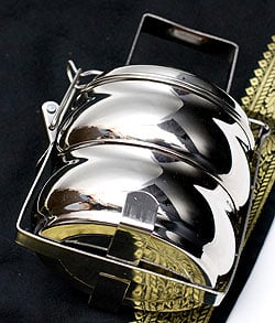 【2段】インドの弁当箱 ベーグル型[約17.5cm(取手含む)] - サブ4