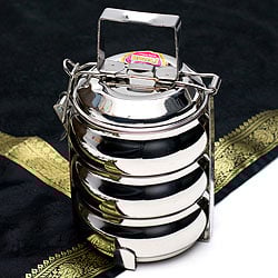 【3段】インドの弁当箱 ベーグル型[21.5cm(取手含む)] - サブ3