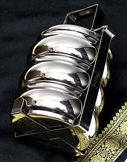 【3段】インドの弁当箱 ベーグル型[21.5cm(取手含む)] - サブ4