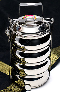 【4段】インドの弁当箱 ベーグル型 - サブ3