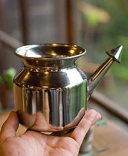 ステンレスのネティポット　鼻うがい（鼻水差し）[ 約650ml 直径：約10cm 高さ：10.5cm] - サブ4