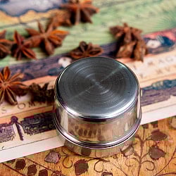 ステンレスのマサラケース・小物入れ[約5cm×約3.5cm　約50ml] - サブ3