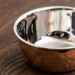 インドの銅装飾　高級カトリ【高さ：3.5cm×直径：8.2cm 約100ml】 - サブ3