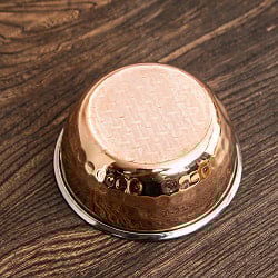 インドの銅装飾　高級カトリ【高さ：3.5cm×直径：8.2cm 約100ml】 - サブ4