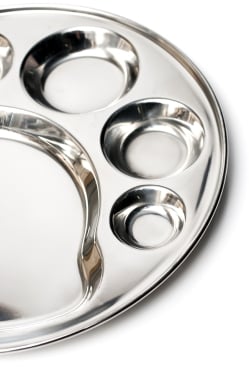 6分割カレー丸皿　猫の肉球型[直径約32cm] - サブ4