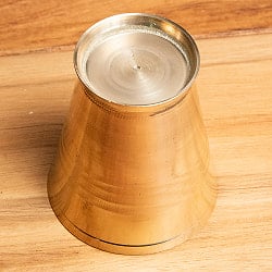 インドの礼拝用 ブラス製 プージャグラス カップ[6.5cm] - サブ5