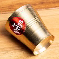 インドの礼拝用 ブラス製 プージャグラス カップ[5.5cm] - サブ3