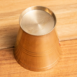 インドの礼拝用 ブラス製 プージャグラス カップ[5.5cm] - サブ5