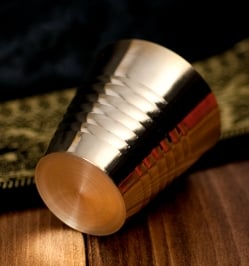 インドの礼拝用 ブラス製 プージャグラス カップ[5cm] - サブ5