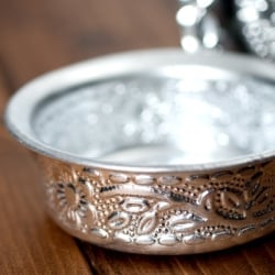 南インド式　コーヒーソーサーとコースター3個セット[アップサイクル品]  - サブ2