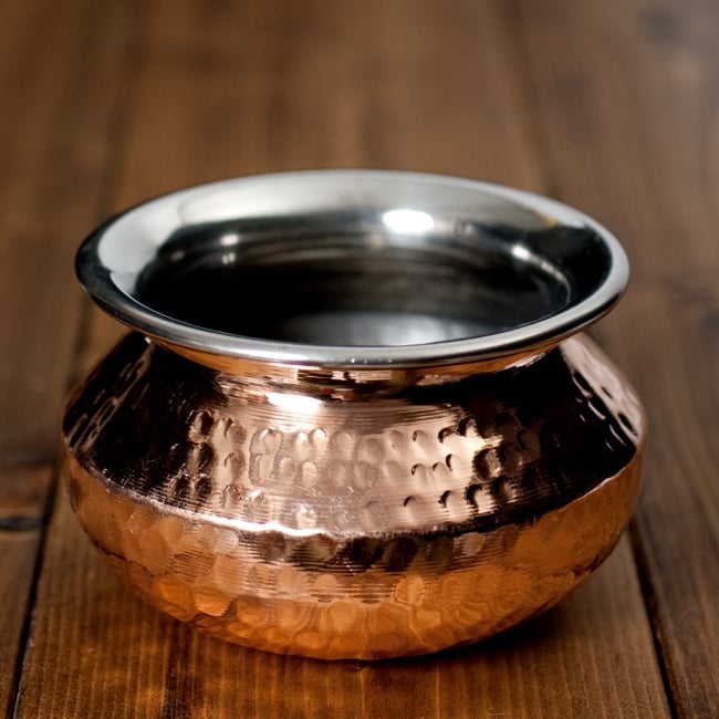 高級ハンディカダイ - インドの鍋【直径11cm】の写真