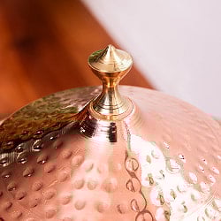 【蓋付き・大きめ】高級ハンディカダイ - インドの鍋〔直径18cm　約2100ml〕 - サブ5