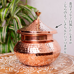 [インド品質・訳あり]高級ハンディカダイ - インドの鍋〔直径15.5cm　約1200ml〕 - サブ2