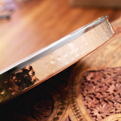 槌目付き 銅装飾のロイヤルターリー(カレー大皿：直径約31cm) - サブ5