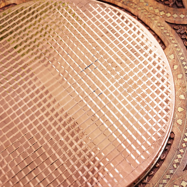 槌目付き 銅装飾のロイヤルターリー(カレー大皿：直径約31cm) 7 - 拡大写真です