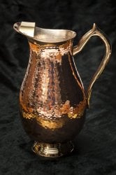 [訳あり・ディスプレイ用]槌目付き 銅装飾の水差し - deluxeの商品写真