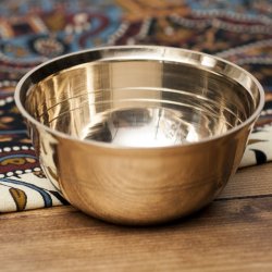 [大決算セール]ブラス製のボウル 化粧線あり[直径:約11cm]