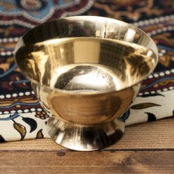 [大決算セール]ブラス製のボウル 足あり[直径:約8.5cm]