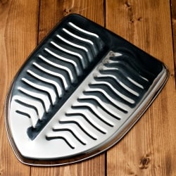 インドのステンレス製 バナナリーフプレート[約34.5cm] - サブ5