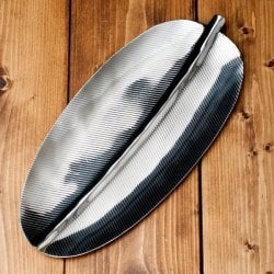 インドのステンレス製 バナナリーフプレート[約31.5cm]