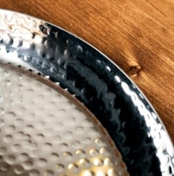 槌目仕上げのラウンドターリー[約27.5cm] - サブ3