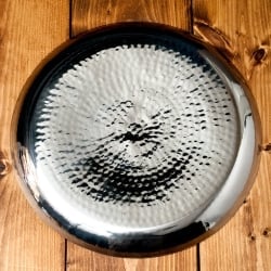 槌目仕上げのラウンドターリー[約27.5cm] - サブ4