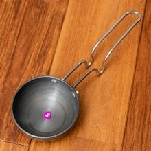ミニタルカパン - 黒 ノンスティック【約8.8cm】インド料理でスパイスをテンパリングする調理器具