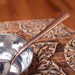 銅装飾槌目仕上げカレースプーン 16cm - サブ2