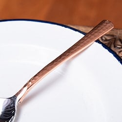 銅装飾槌目仕上げカレースプーン 16cm - サブ4