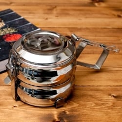 【2段】インドの弁当箱 ベーグル型[18cm] - サブ5