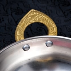 ステンレスカダイ[装飾持ち手付]サービングパン　食器・お皿〔約14.5cm 約450ml〕 - サブ3