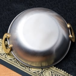 ステンレスカダイ[装飾持ち手付]サービングパン　食器・お皿〔約14.5cm 約450ml〕 - サブ4