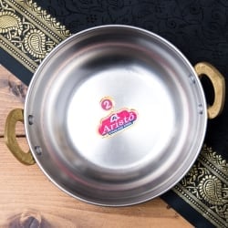 ステンレスカダイ[装飾持ち手付]サービングパン　食器・お皿〔約14.5cm 約450ml〕 - サブ5