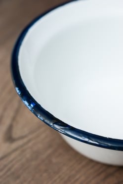 印度琺瑯 アンティーク調のホーロー 多目的ボウル - 外径20cm程度 約1300ml - サブ5