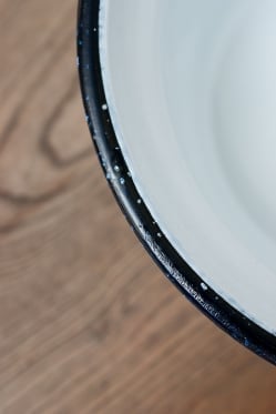 印度琺瑯 アンティーク調のホーロー 多目的ボウル - 外径25cm程度 - サブ5