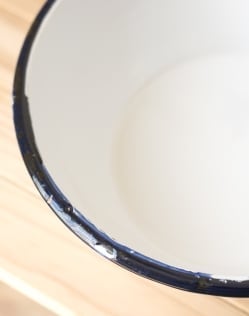 印度琺瑯 アンティーク調のホーロー サラダボウル - 18.5cm - サブ3