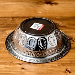 ペイズリーエンボスのアルミ皿 ボウル【直径：15.5cm】 - サブ5