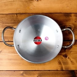 インドの食器＆鍋 アルミニウム カダイ 【直径22cm】 - サブ2