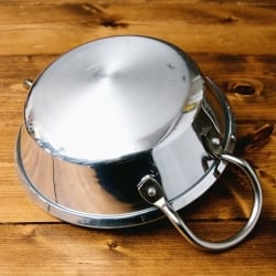インドの食器＆鍋 アルミニウム カダイ 【直径22cm】 - サブ5