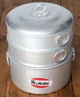 ネパールの餃子モモ用のスチーマー[20cm]