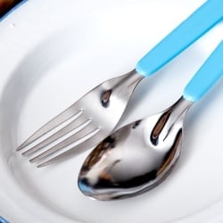 色彩豊かなタイのカラフルフォーク&スプーンセット - サブ2