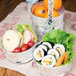 【4段】タイのアルミエンボス弁当箱【約37.5cm×約15cm】 - サブ2