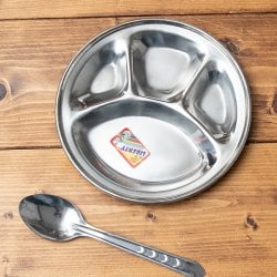 とっても小さい分割カレー丸皿 【19cm】