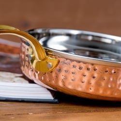 槌目付き 銅装飾のロイヤルソースパン（約16cm×4cm） - サブ3