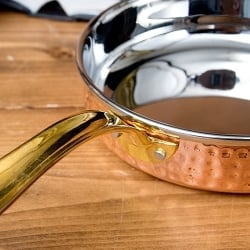 槌目付き 銅装飾のロイヤルソースパン（約16cm×4cm） - サブ4