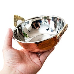 槌目銅装飾仕上げのステンレスカダイ〔約15.5cm 約650cc〕 - サブ5