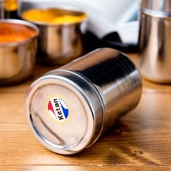 ステンレスのマサラケース・小物入れ-5号[約8.9cm×6.6cm ] - サブ3