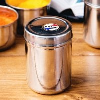 ステンレスのマサラケース・小物入れ-5号[約8.9cm×6.6cm ]