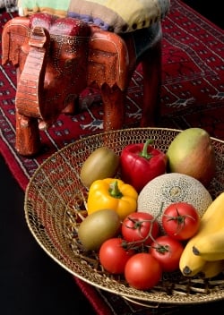 金色のメタルワイヤー飾り皿[直径:40cm] - サブ3