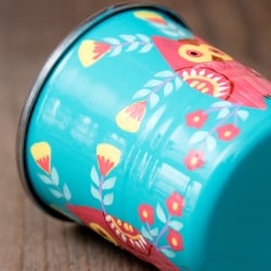 どこか懐かしいレトロテイスト　手描きカシミールペイントのミニマグカップ[直径：6cm x 高さ：5.9cm ]  - サブ4